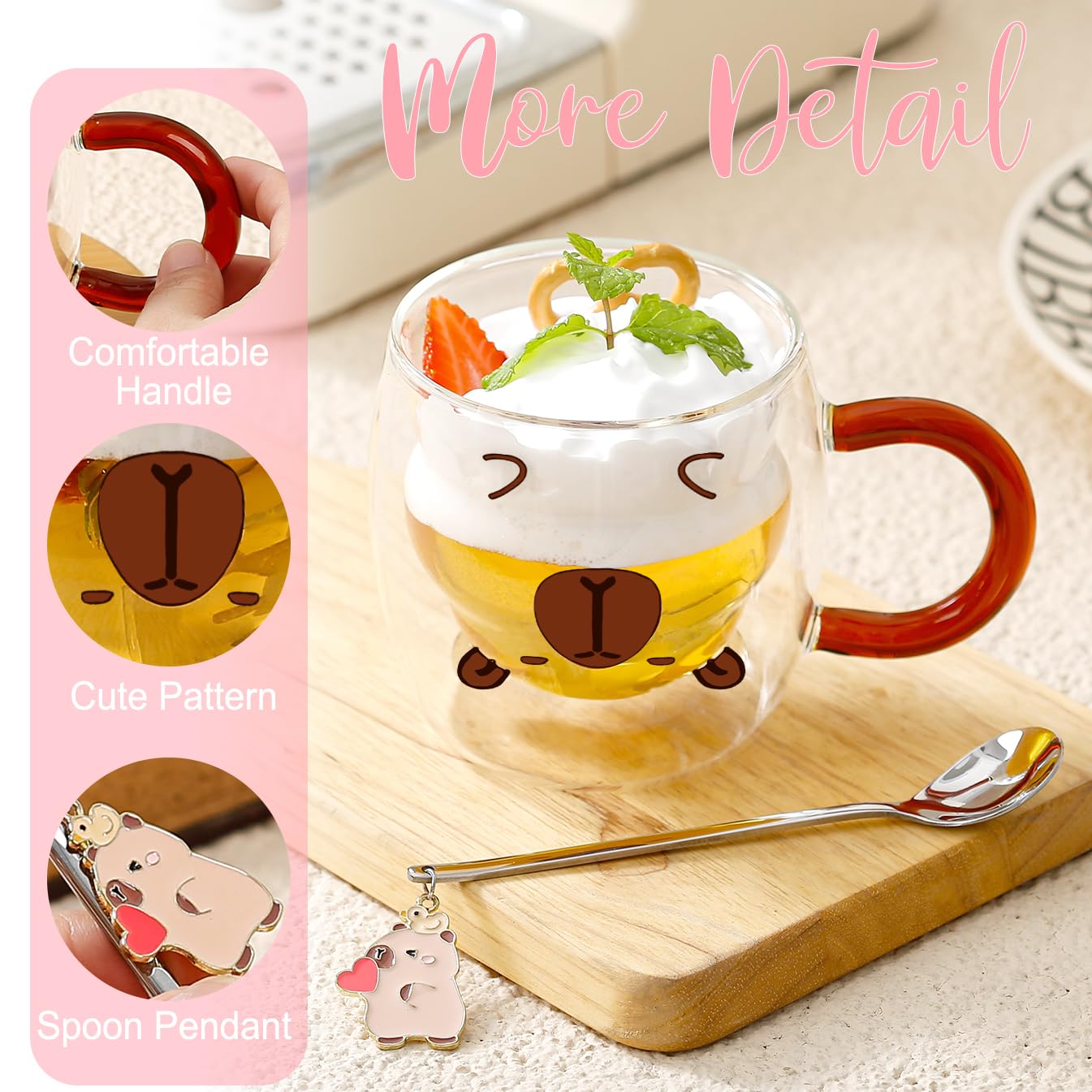 Binoster capybara mug latte cup perfect for daily rituals