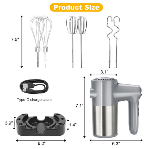 Compact handheld design ideal for small kitchens and outdoor cooking.