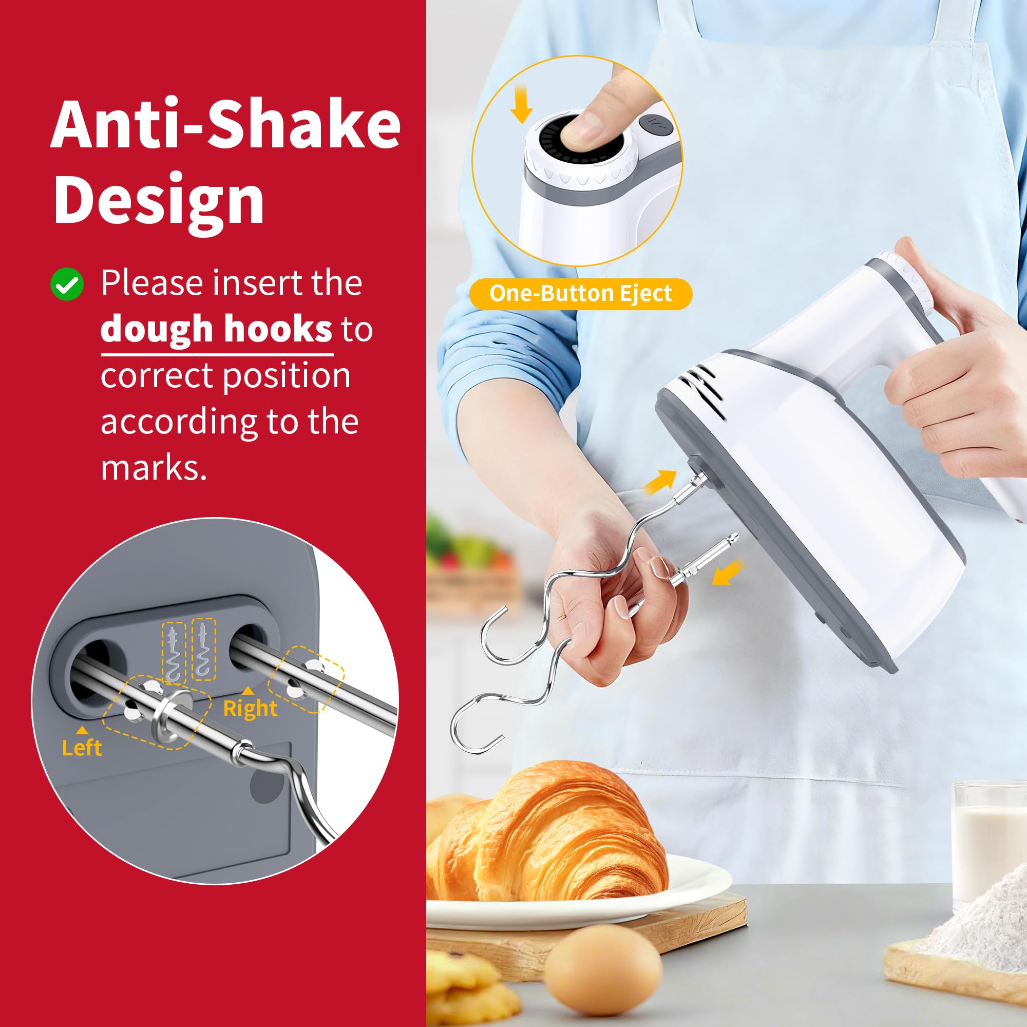 BinROC USB-rechargeable mixer powering cordless use on countertops