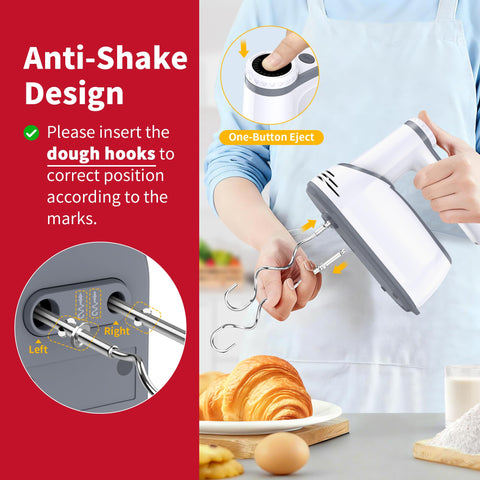 BinROC USB-rechargeable mixer powering cordless use on countertops