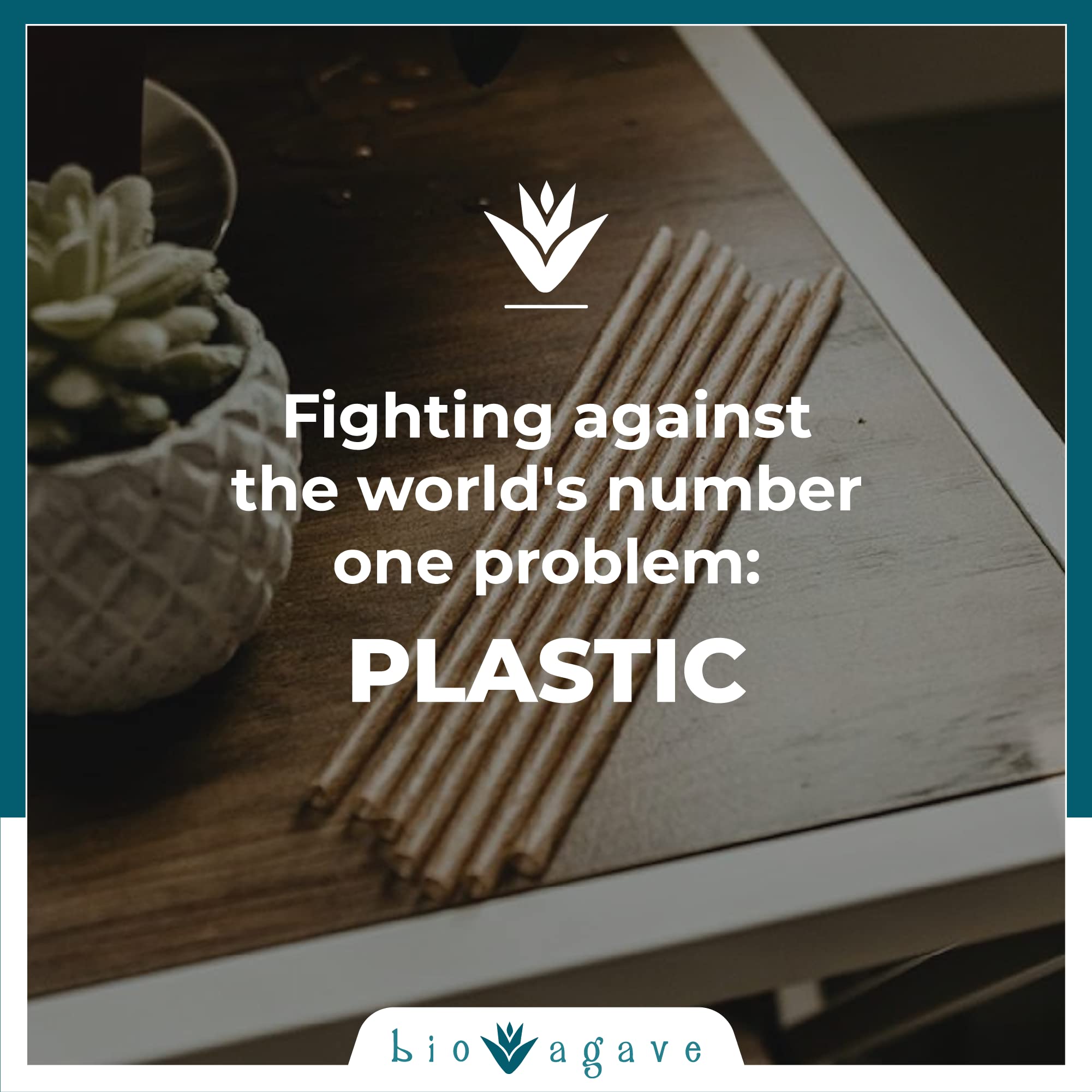 BIO AGAVE biodegradable straw 5.9-inch ready for premium cocktails