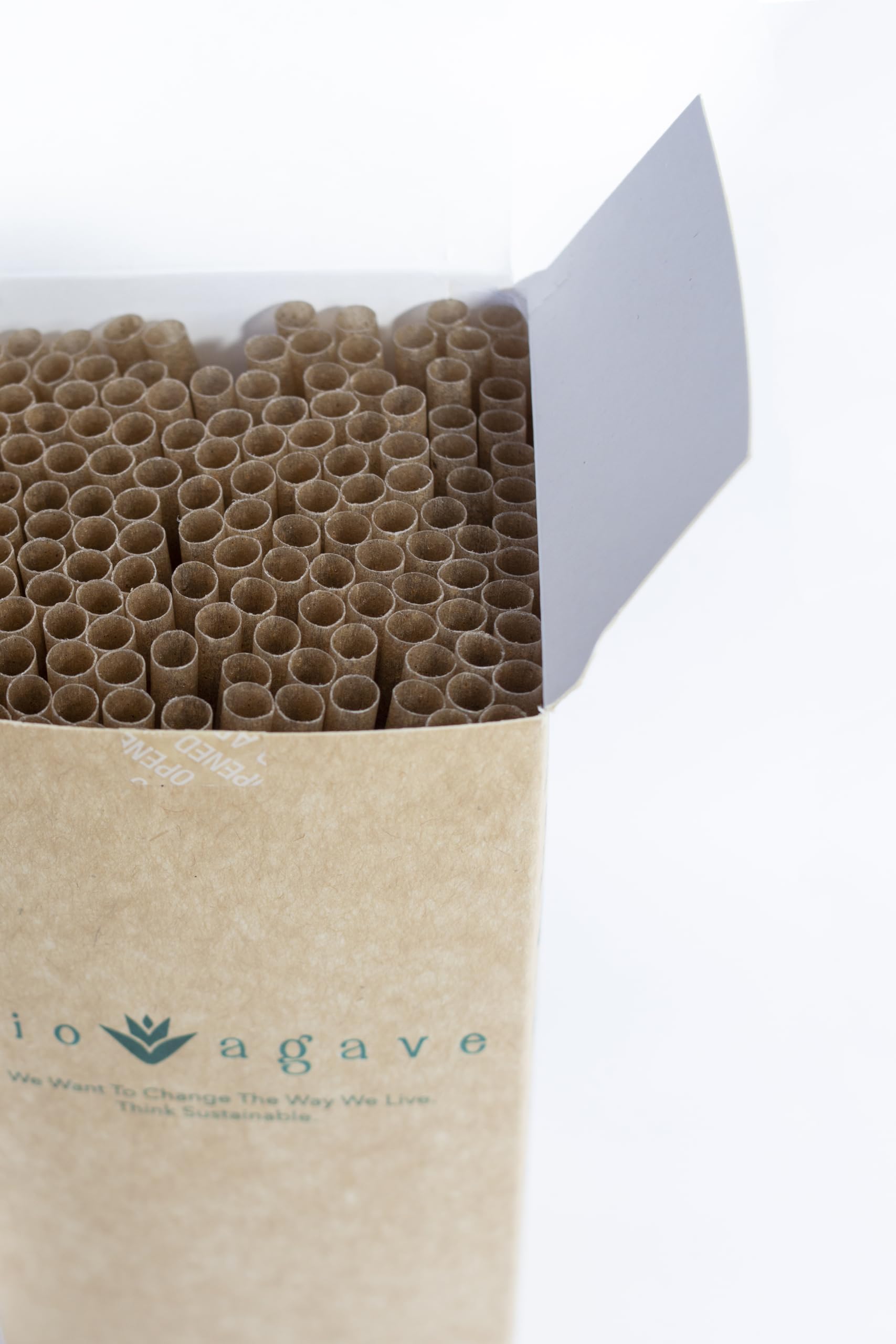 BIO AGAVE party setup with eco-friendly straws for guests.