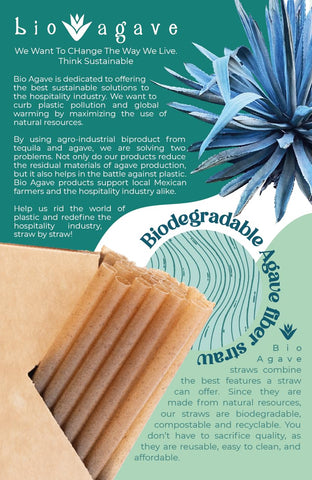 BIO AGAVE straw texture close-up showing natural agave fibers.