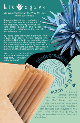 BIO AGAVE straw pack open, ready for home dinners and gatherings.