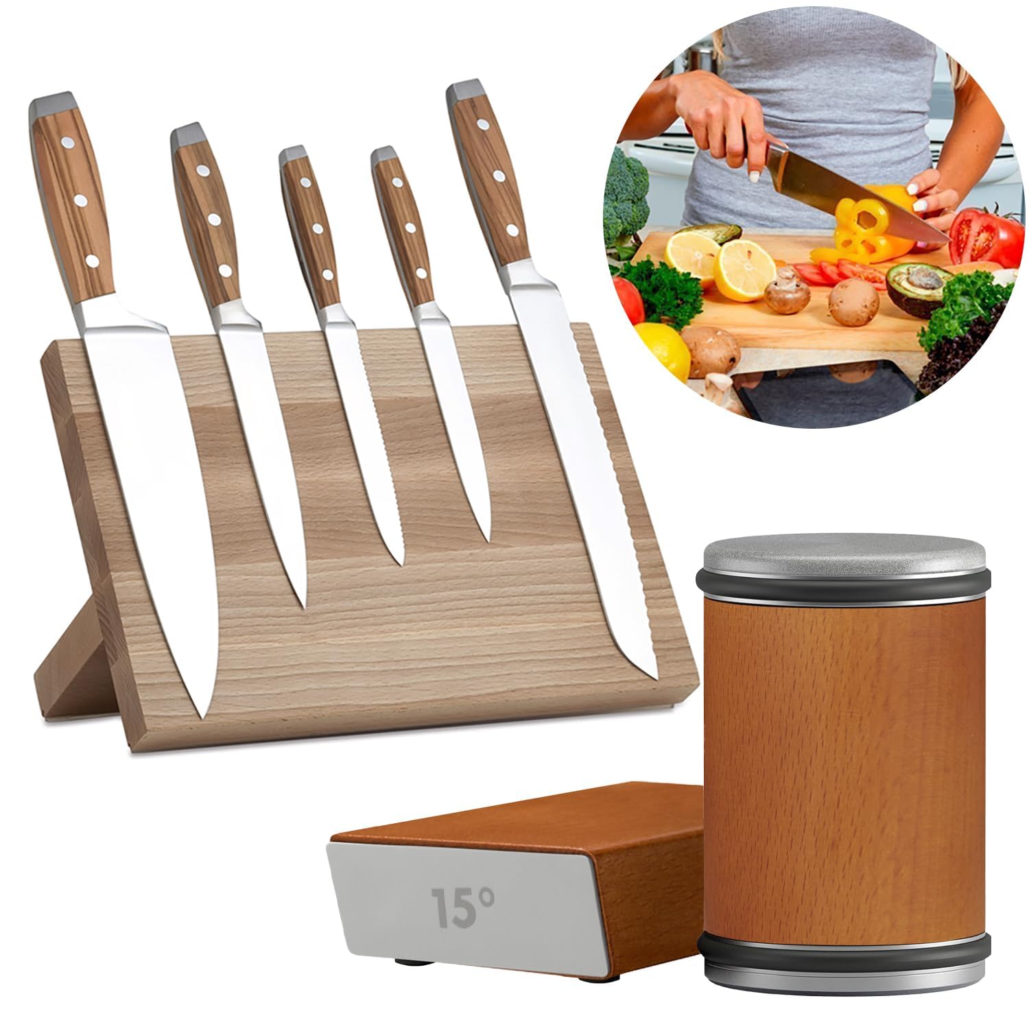 BIOBO premium wood construction with strong magnets prevents slippage during use