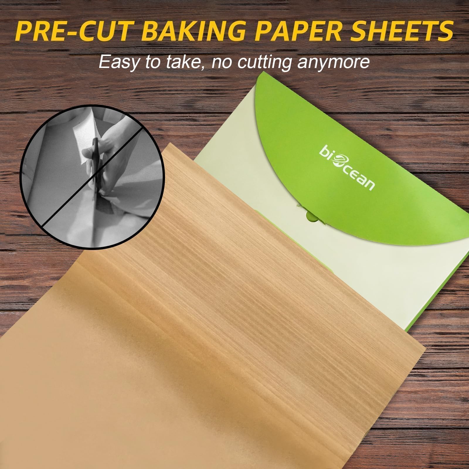 Biocean 16x24 precut parchment sheets durable for air fryer use