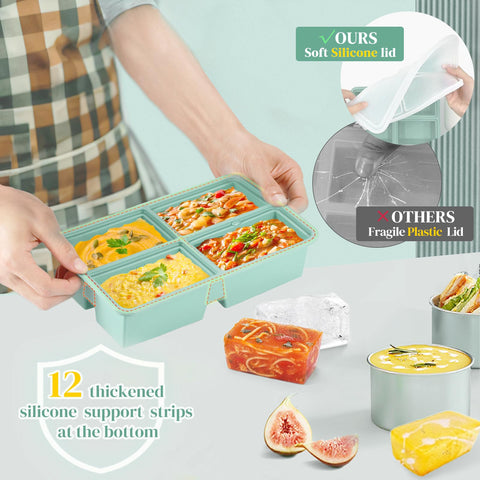BIONMAPLE four-compartment grid for easy portioning and quick freezing.