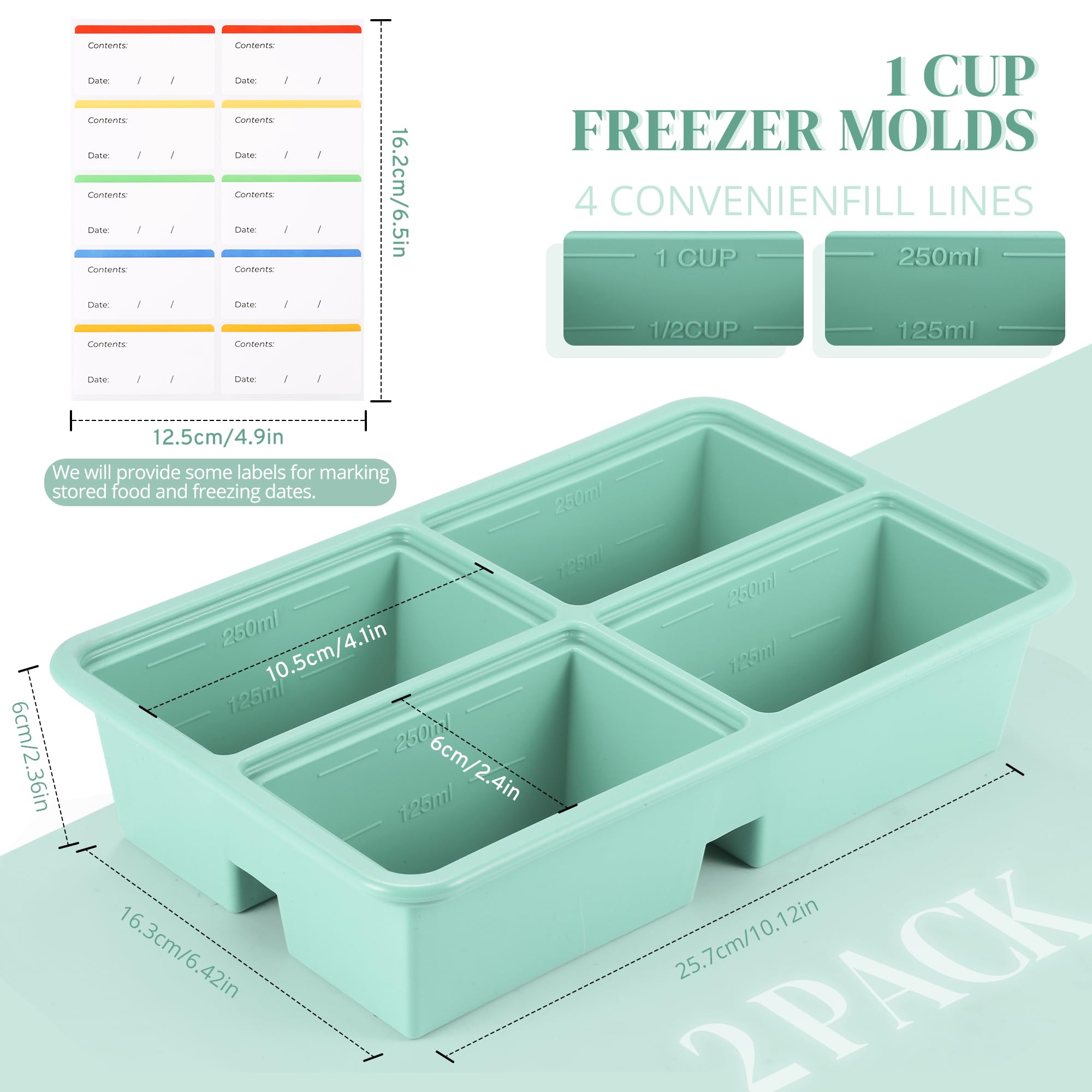 BIONMAPLE measurement lines indicate ½ cup, 1 cup, and 125 ml–250 ml portions.