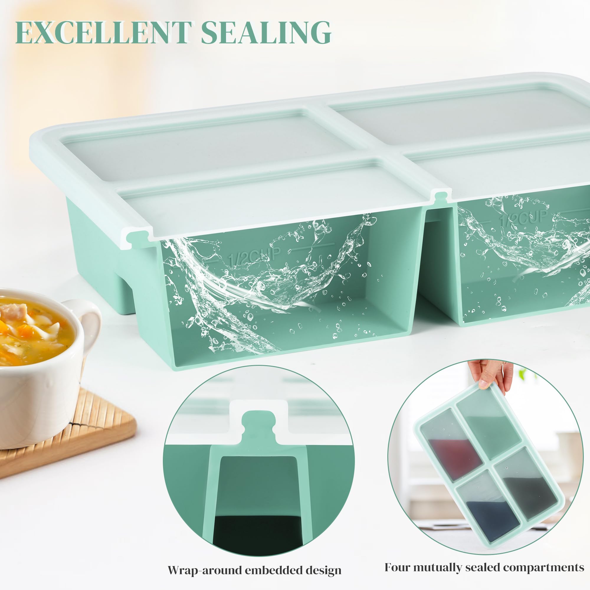 BIONMAPLE silicone trays are microwave-safe for fast reheating.