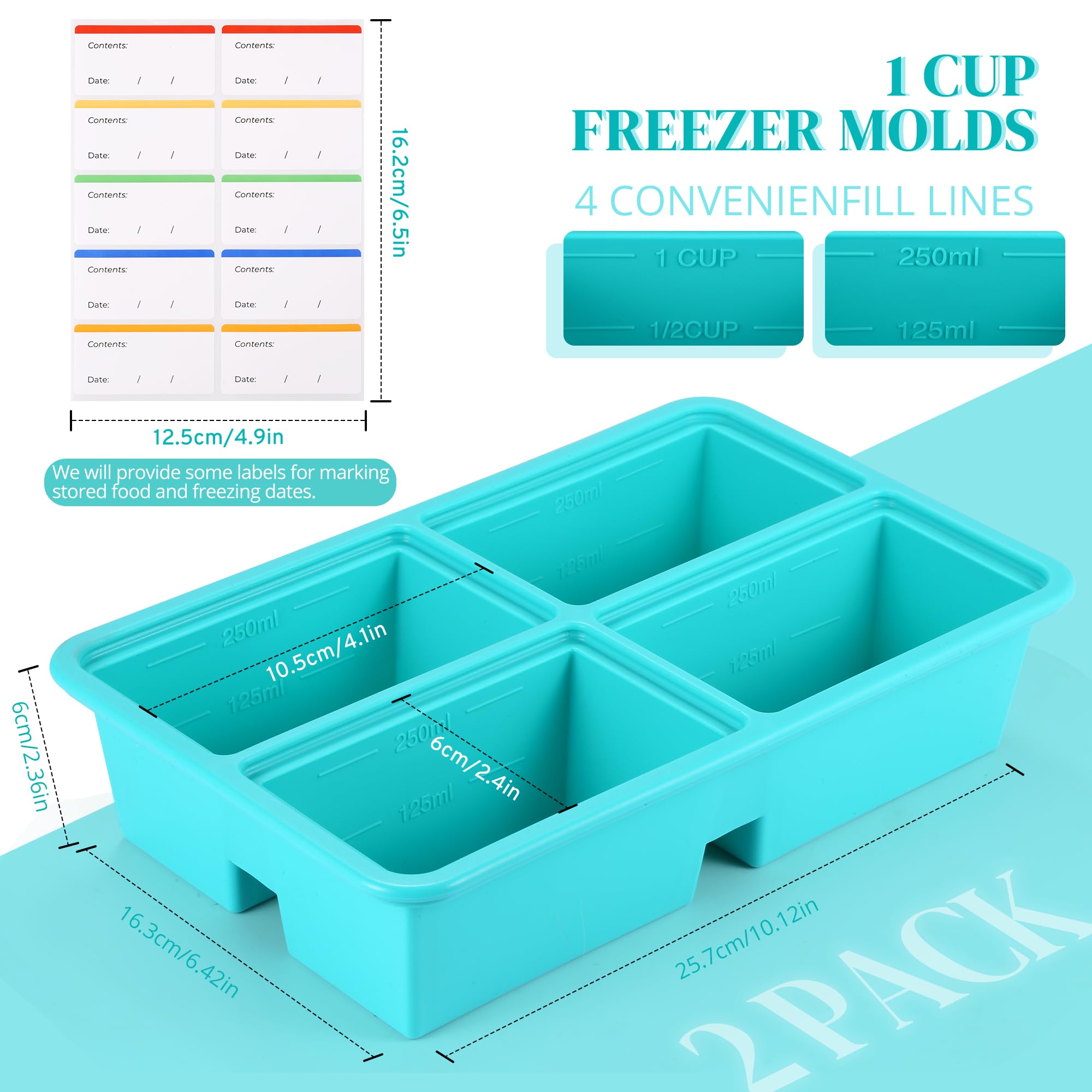 BIONMAPLE nesting design saves freezer space when not in use.
