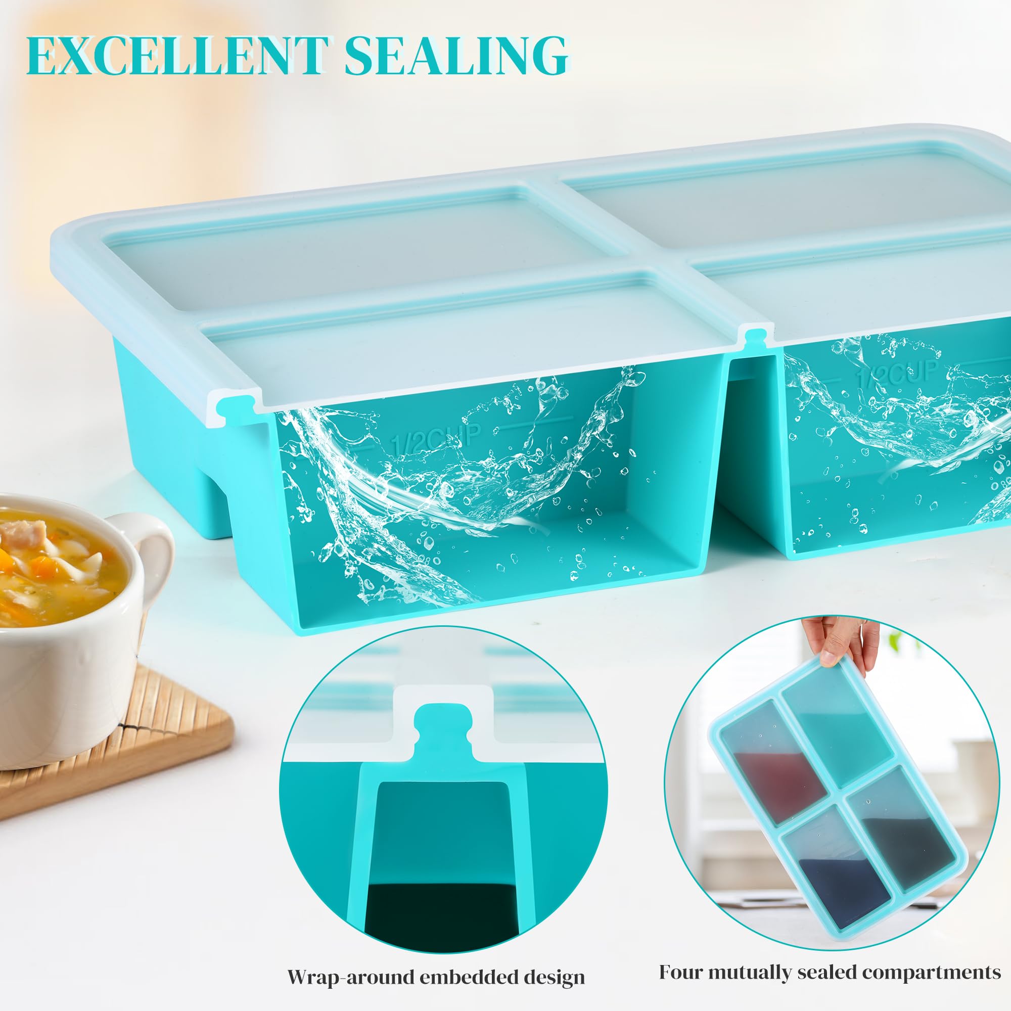 BIONMAPLE wrap-around lid seals leaks for soups and sauces.