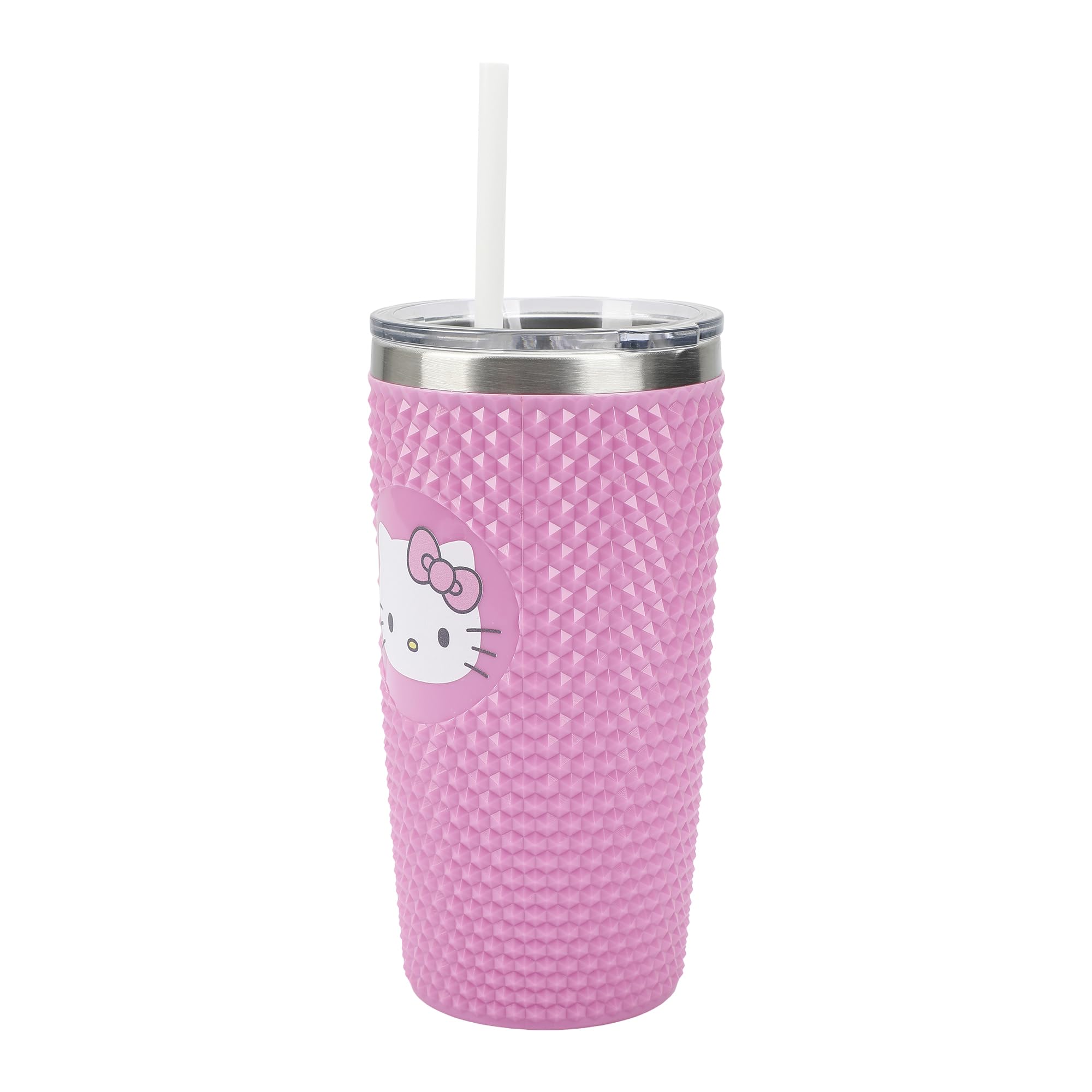 Bioworld 20oz stainless steel tumbler shown in everyday use