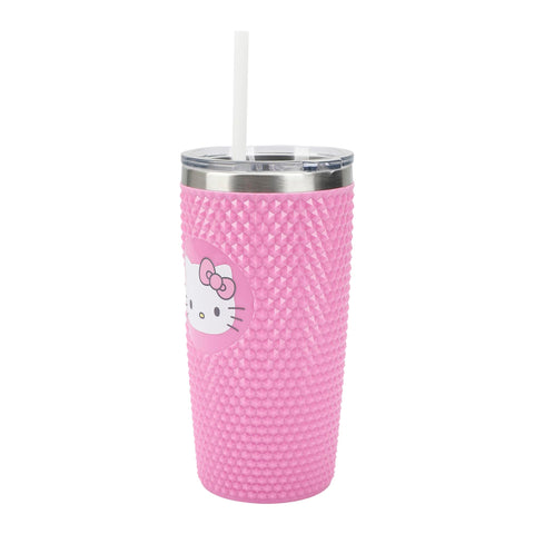 Bioworld 20oz stainless steel tumbler shown in everyday use