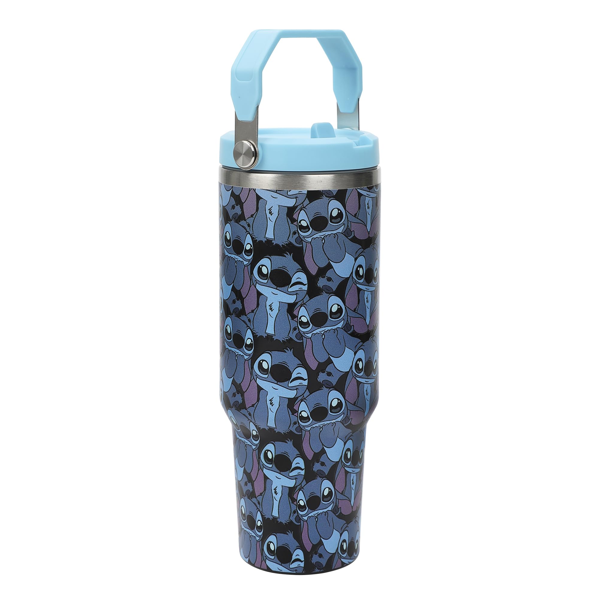 Bioworld Disney Stitch front print on blue tumbler highlighting vivid artwork