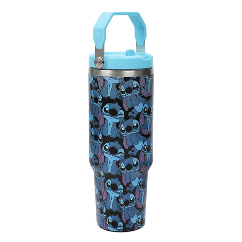 Bioworld Disney Stitch front print on blue tumbler highlighting vivid artwork