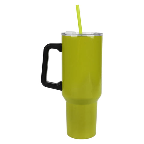 Bioworld Grinch 40oz tumbler design closeup, officially licensed artwork stays vibrant