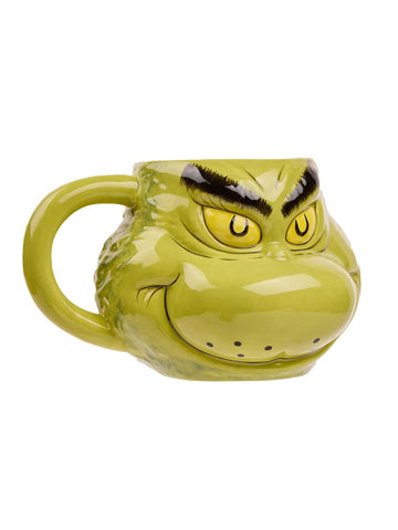Bioworld Grinch mug: hand wash recommended to preserve sculpture and color.