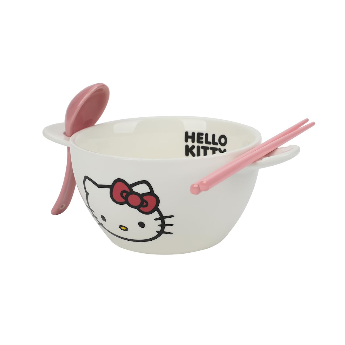 Bioworld Hello Kitty ceramic ramen bowl with face for cute meals