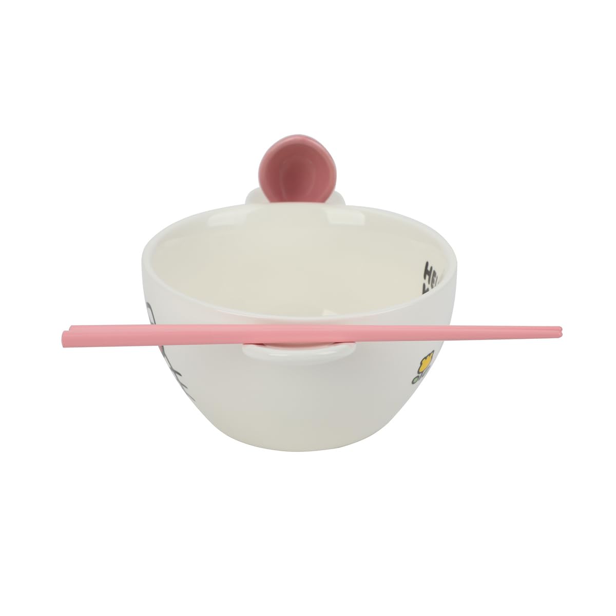 Bioworld Hello Kitty bowl shows Enjoy the little things with tulips for uplifting meals