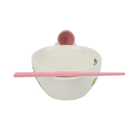 Bioworld Hello Kitty bowl shows Enjoy the little things with tulips for uplifting meals