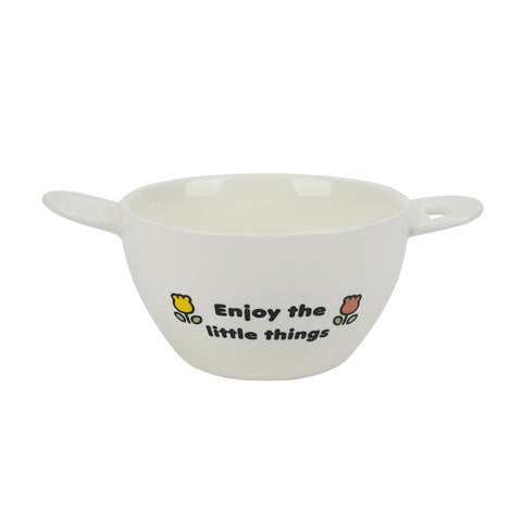 Bioworld bowl includes a pink spoon for complete serving set