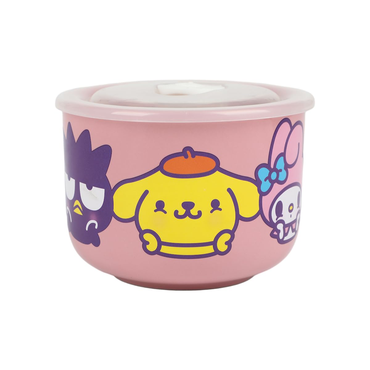 Bioworld Hello Kitty mug with vented lid and timer topper in action.