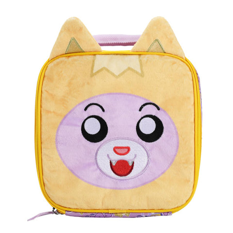 Bioworld Lankybox Foxy lunchbox front view with puff print for fans.