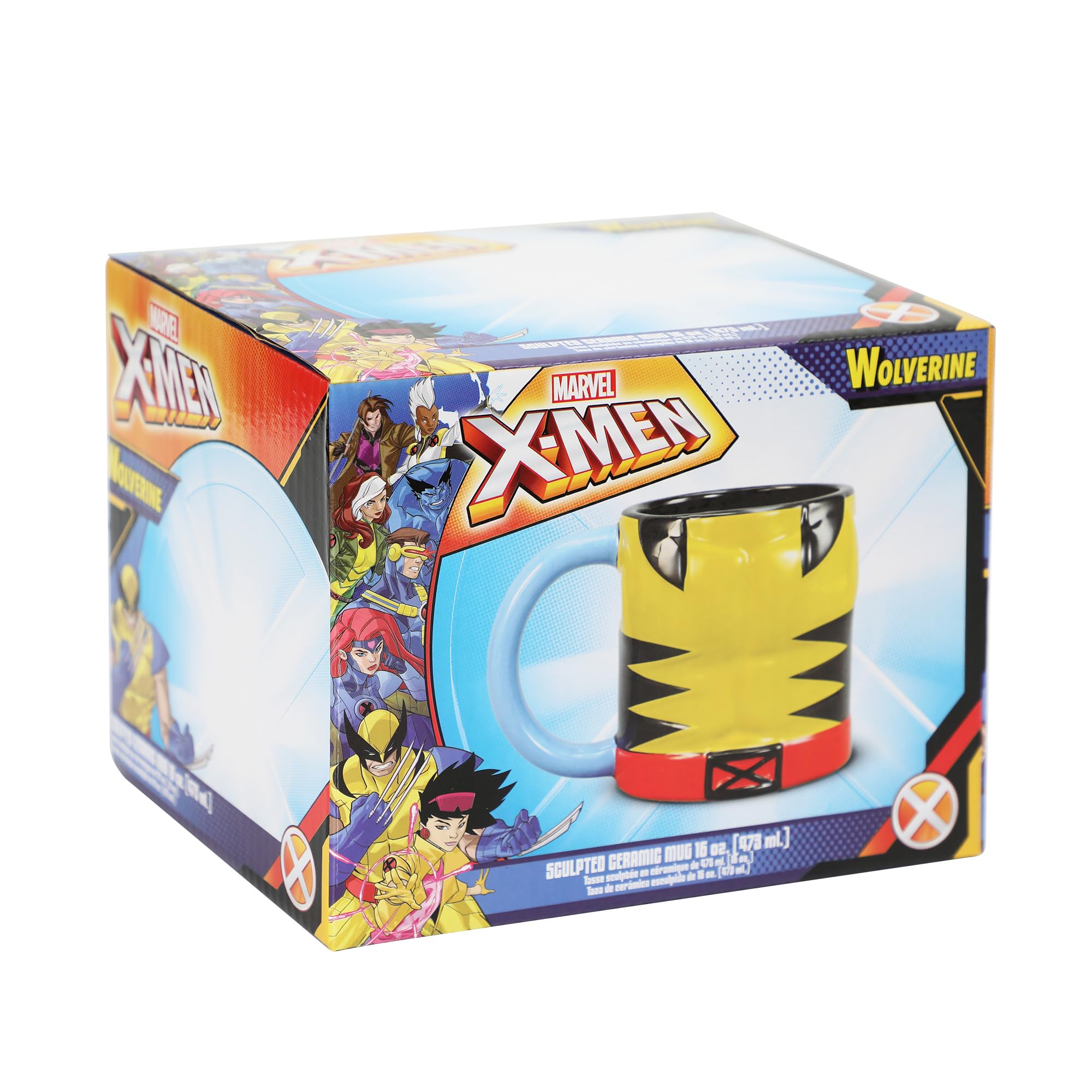 Bioworld X-Men Wolverine mug care tips: hand wash to preserve art.