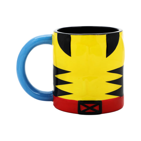 Bioworld X-Men Wolverine mug with sculpted chest, ideal for collectors and daily coffee.