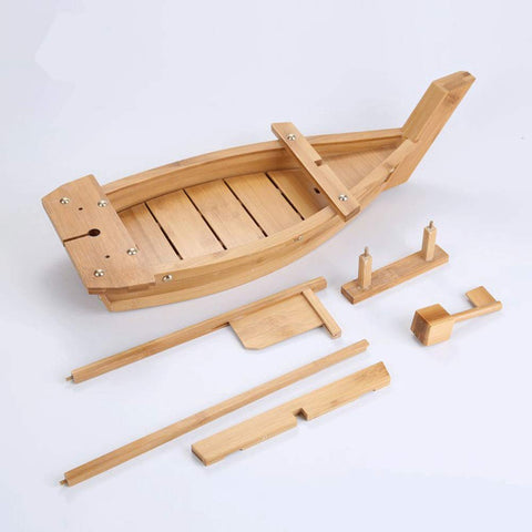 BIPEGE bamboo sushi boat tray ideal for home entertaining and catering.