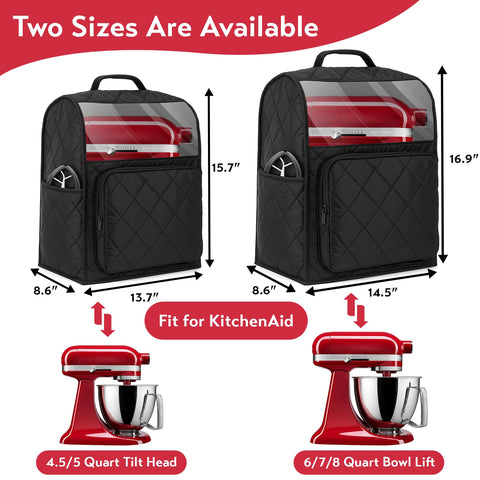Bipkonu stand mixer cover on KitchenAid 7-quart keeps clutter away