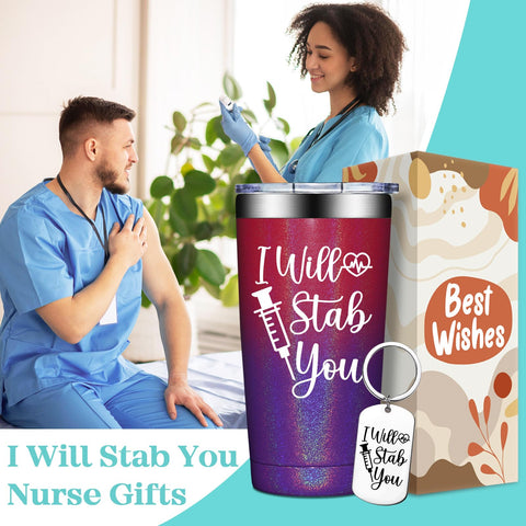 BIRGILT double-wall insulated nurse tumbler prevents condensation and leaks.
