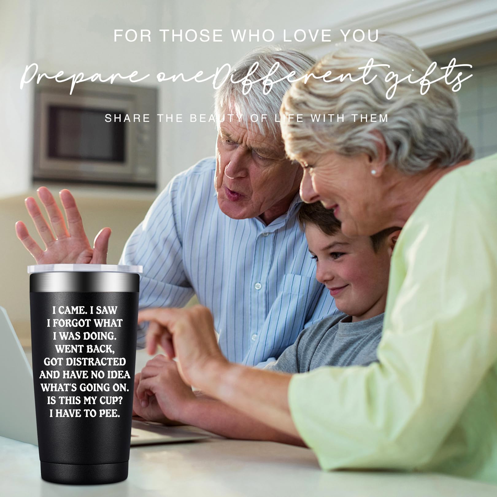 Birgilt tumbler with handle—easy grip for on-the-go use.