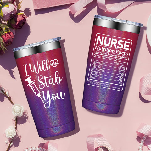 BirGilt nurse tumbler gift-packaging shot signals ready-to-give present