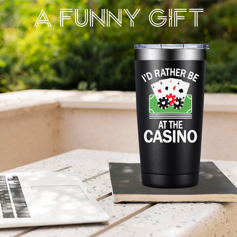 BIRGILT poker gift for men and women, casino-themed mug suitable for any poker fan.