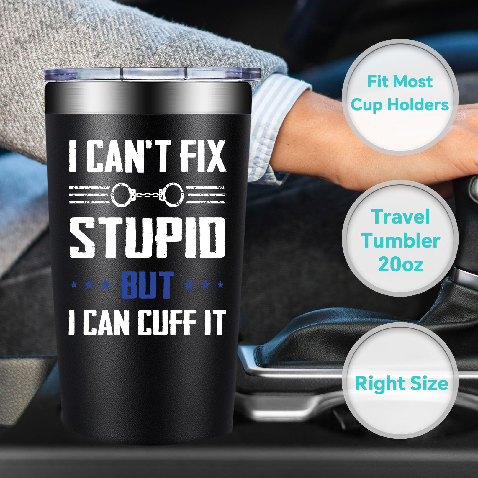 BIRGILT police officer tumbler gift packaging hints at thoughtful gift