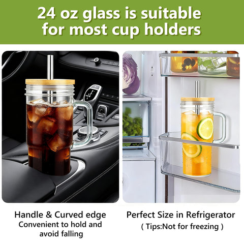 Birity portable 24oz tumbler fits car cup holders for spills-free commutes