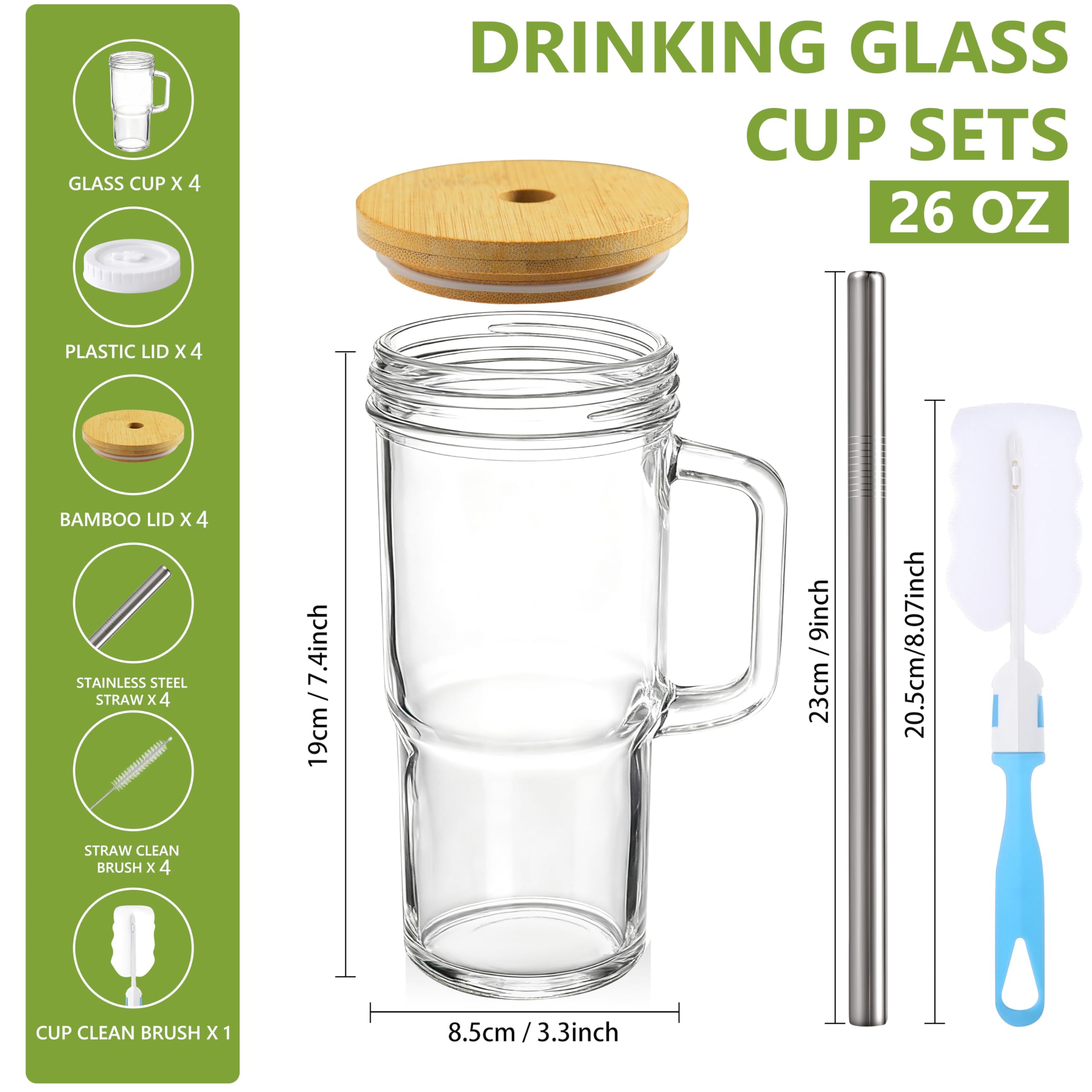 Birity smoothie and iced coffee tumbler with bamboo lid preserves flavor