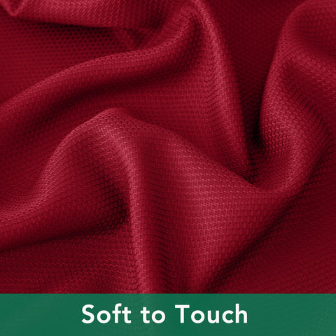 Biscaynebay table setting on dining table with red cloth for family dinners