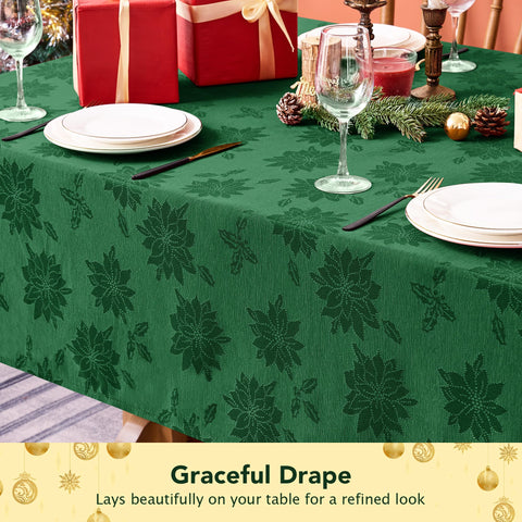 Biscaynebay durable polyester fabric table cover with graceful drape