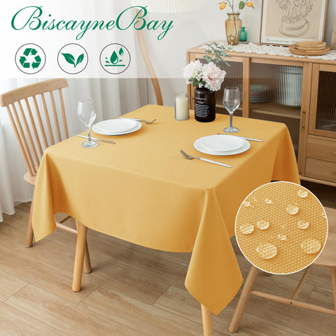 Biscaynebay fall gold color creates warm ambience for Thanksgiving meals.