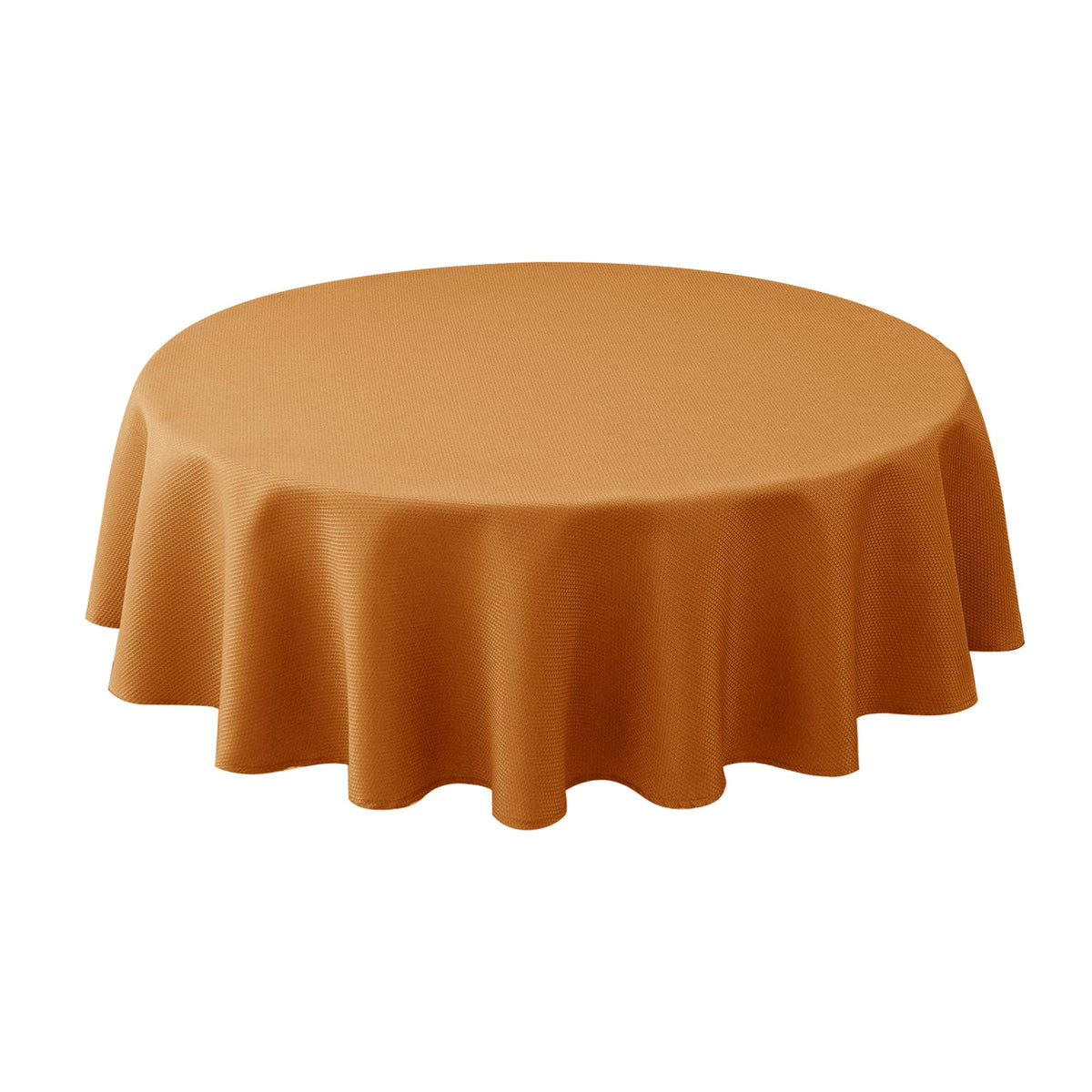 Biscaynebay fall tablecloth closeup showing textured round fabric for elegant autumn dining