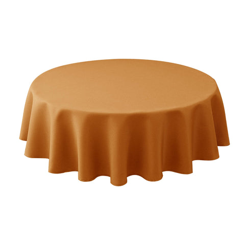 Biscaynebay fall tablecloth closeup showing textured round fabric for elegant autumn dining