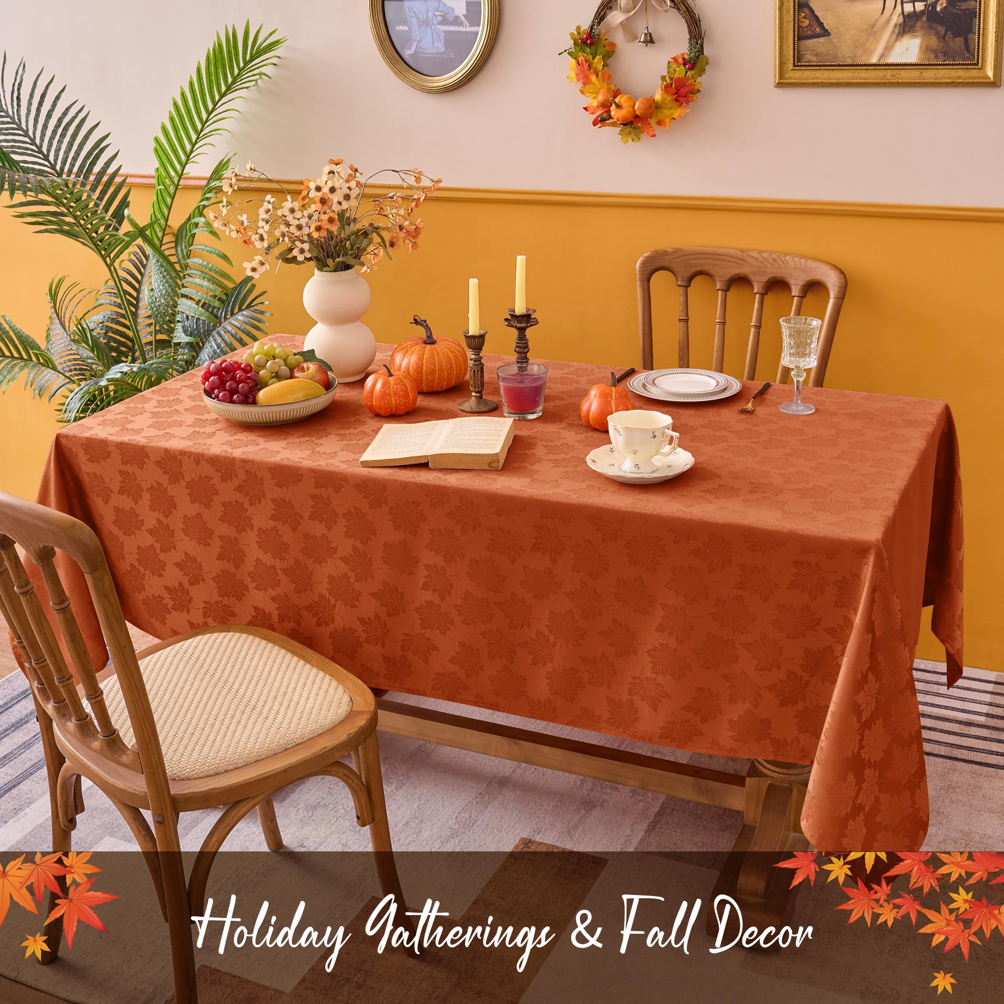 Biscaynebay friendsgiving table setup featuring fall decor.