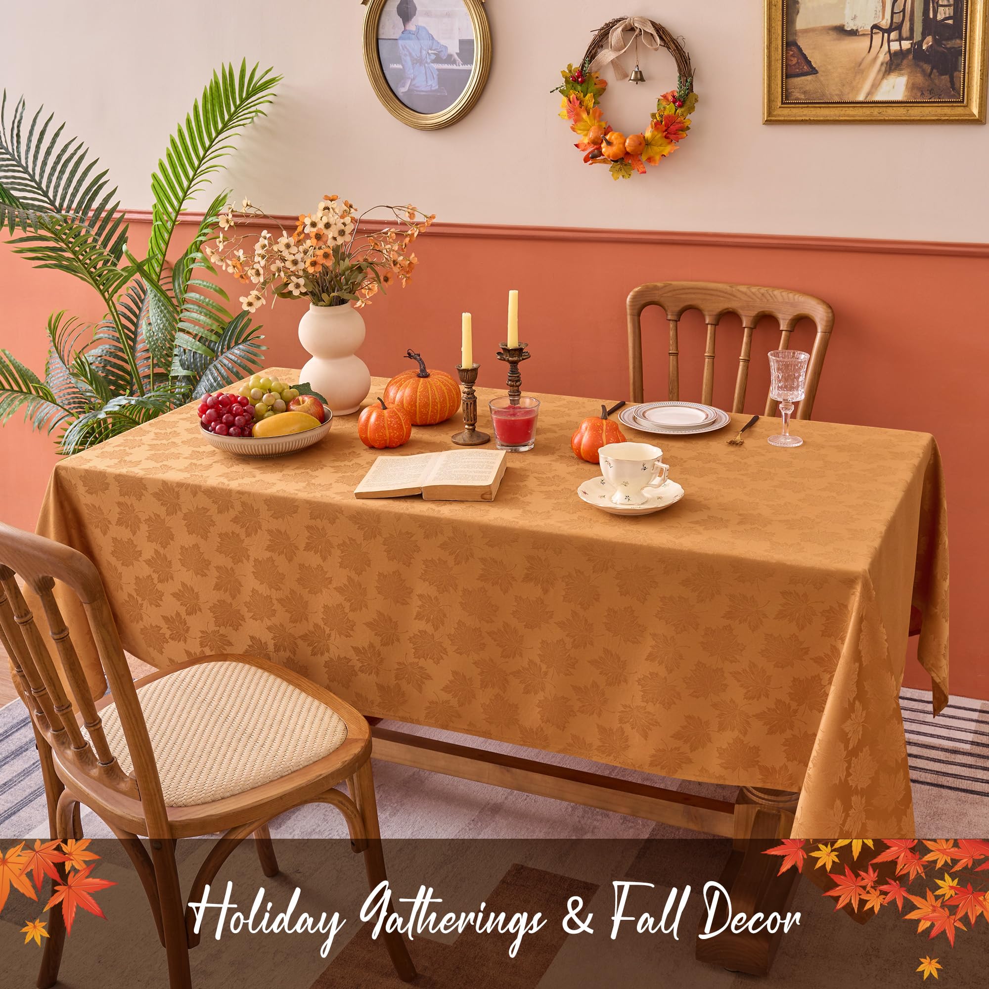 Biscaynebay holiday table setting with warm amber color enhances mood