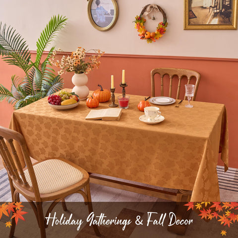 Biscaynebay holiday table setting with warm amber color enhances mood
