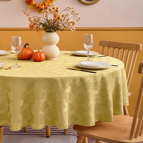 Biscaynebay holiday tablecloth gold damask elevates festive meals with timeless style.