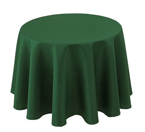 Biscaynebay round tablecloth texture in hunter green for elegant dining ambiance