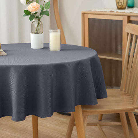 Biscaynebay outdoor party scene with round tablecloth weather-ready