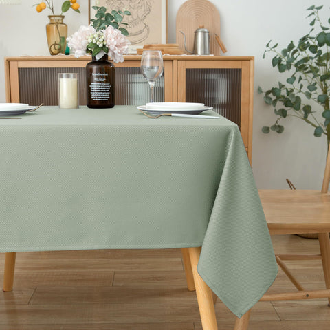 Biscaynebay Sage tablecloth texture detail close view